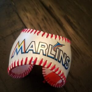 Florida Marlins Baseball Cuff Bracelet